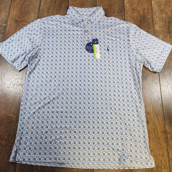 Tailorbyrd Performance Golf Polo Shirt Nautical Colorful Men's XL Wicking SPF 30 - Picture 3 of 10
